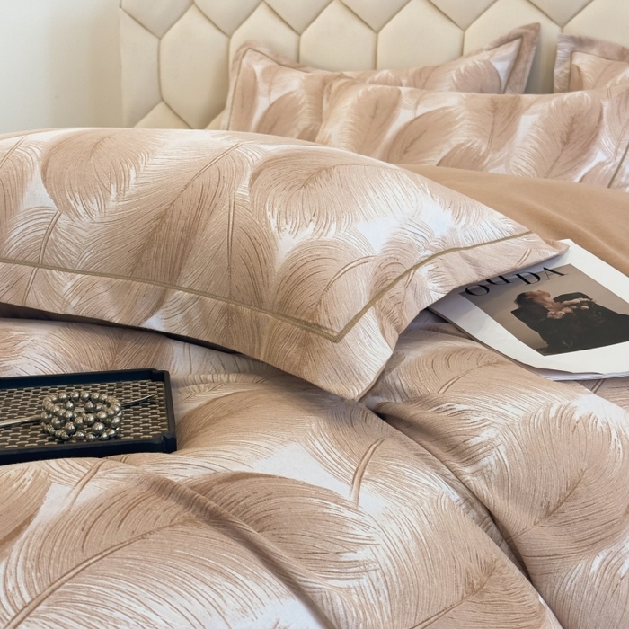 91家纺网 家纺一手货源 找家纺 雲归梦 2025新款纯棉加厚磨毛多规格磨毛四件套 闪耀咖