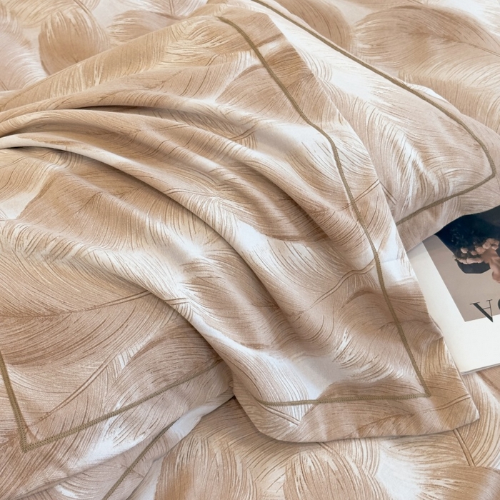 91家纺网 家纺一手货源 找家纺 雲归梦 2025新款纯棉加厚磨毛多规格磨毛四件套 闪耀咖