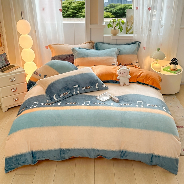 91家纺网 家纺一手货源 找家纺 （总）优姿家纺 2025新款高克重牛奶绒印花单被套