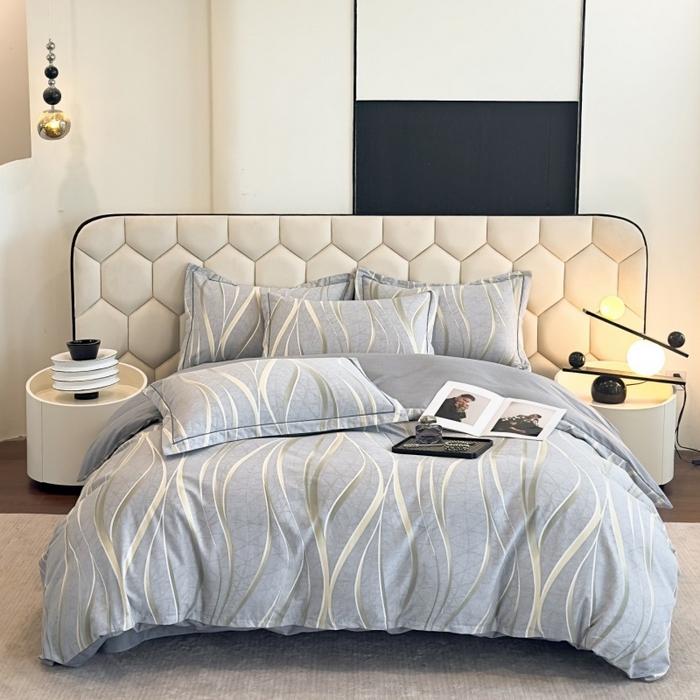 雲归梦 2025新款纯棉加厚磨毛多规格磨毛四件套 岁月长河灰