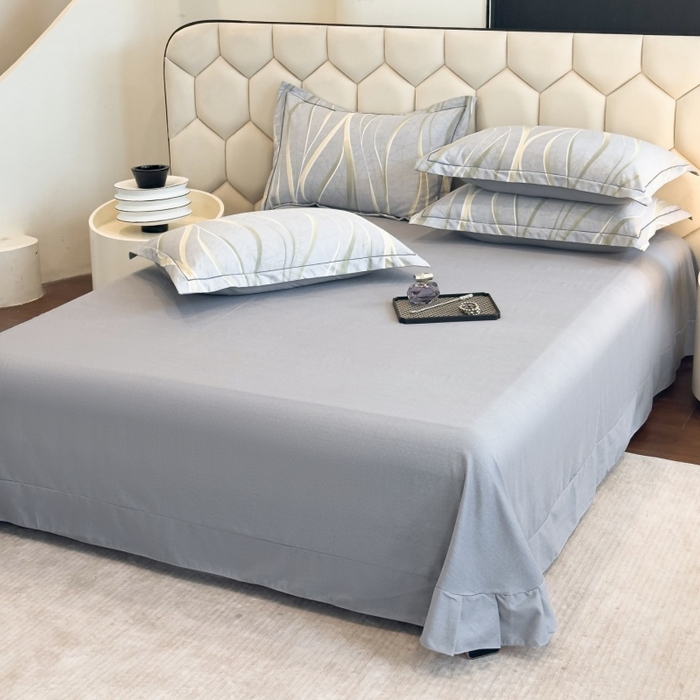 91家纺网 家纺一手货源 找家纺 雲归梦 2025新款纯棉加厚磨毛多规格磨毛四件套 岁月长河灰