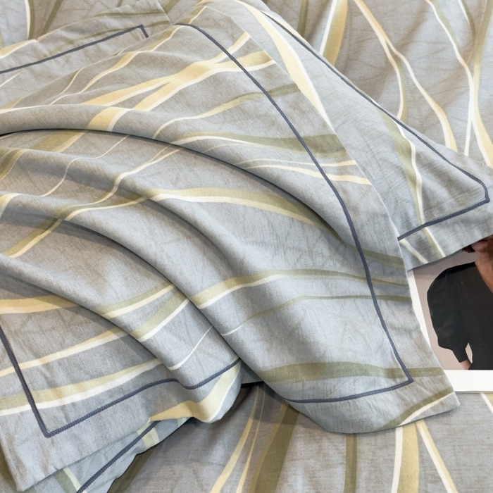 91家纺网 家纺一手货源 找家纺 雲归梦 2025新款纯棉加厚磨毛多规格磨毛四件套 岁月长河灰