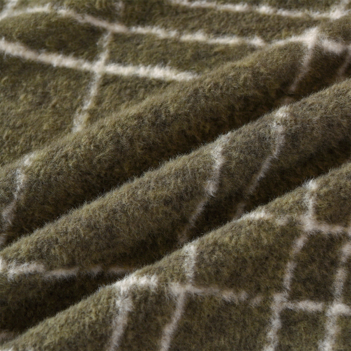 91家纺网 家纺一手货源 找家纺 金鹰 2025新款仿羊绒夹棉印花床笠四件套加厚牛奶绒四件套 米兰-绿