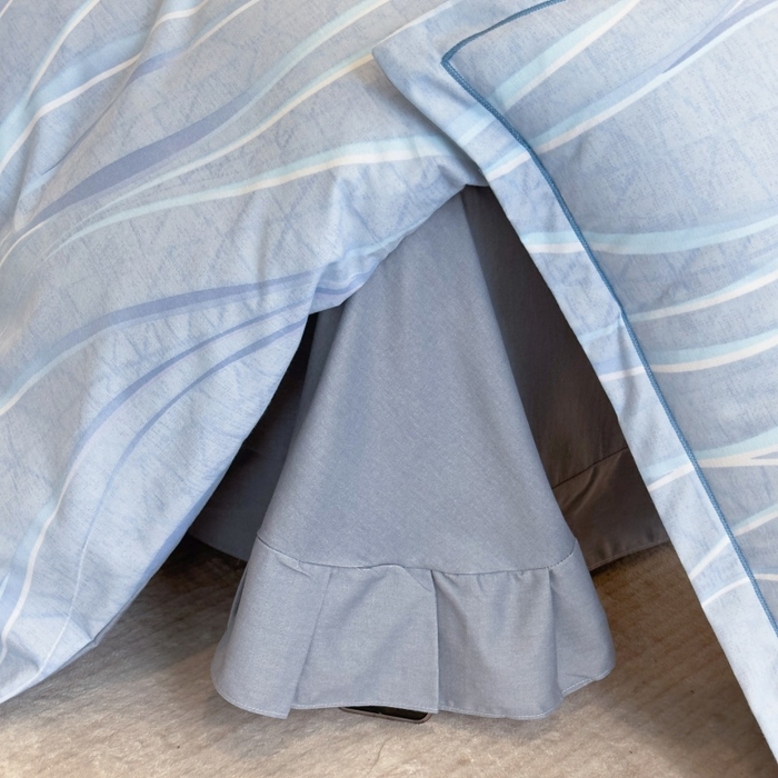 91家纺网 家纺一手货源 找家纺 雲归梦 2025新款纯棉加厚磨毛多规格磨毛四件套 岁月长河蓝