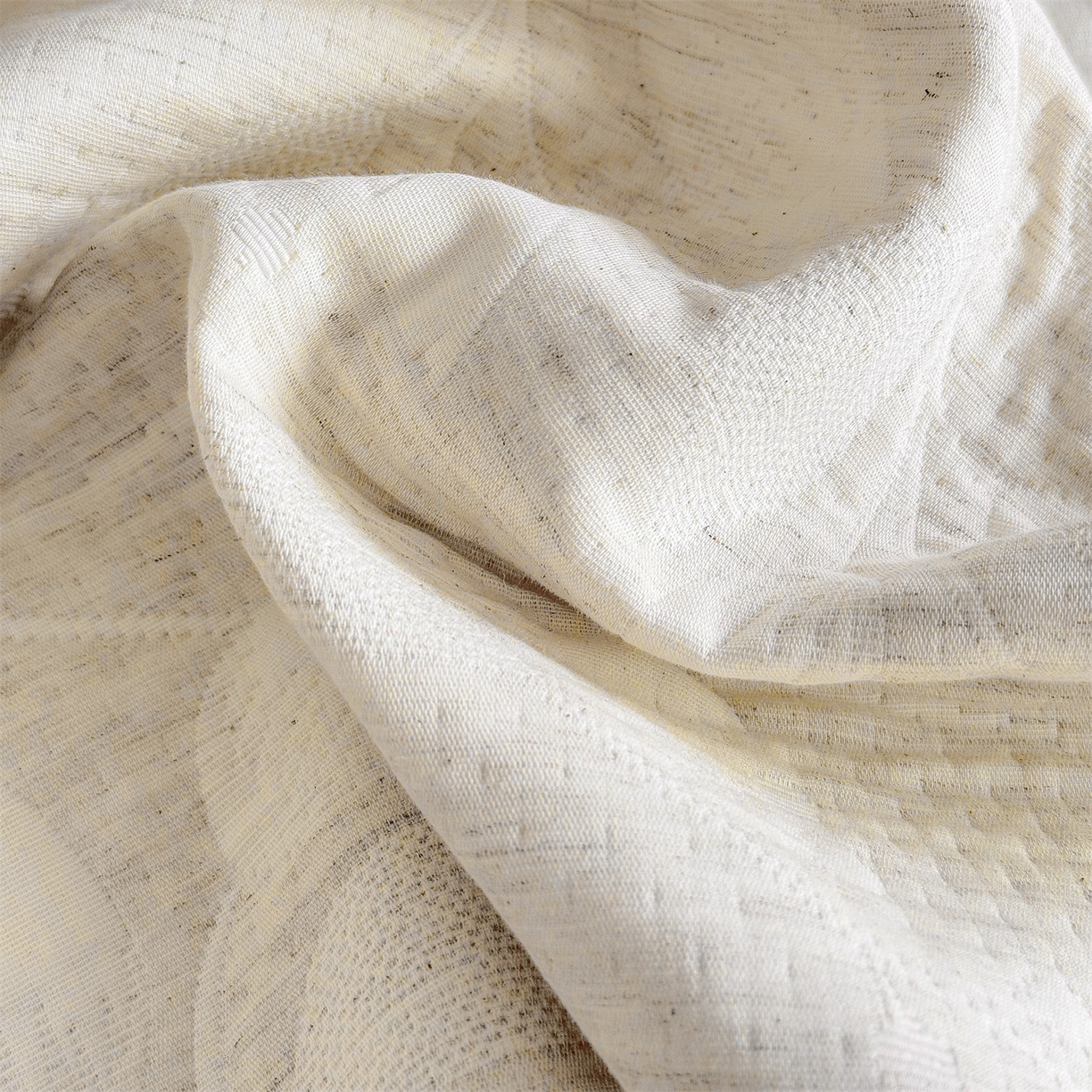 91家纺网 家纺一手货源 找家纺 金鹰 2025新款A类全棉花边棉麻空气层床盖 花边床盖-春意