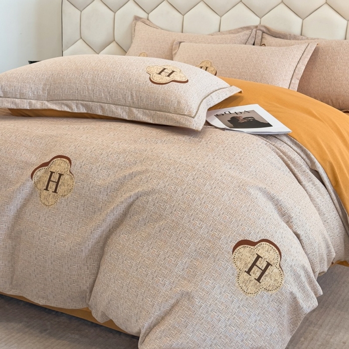 91家纺网 家纺一手货源 找家纺 雲归梦 2025新款纯棉加厚磨毛多规格磨毛四件套 唯尚咖