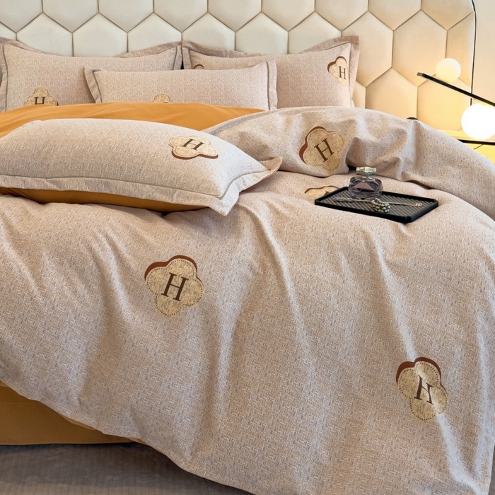 91家纺网 家纺一手货源 找家纺 雲归梦 2025新款纯棉加厚磨毛多规格磨毛四件套 唯尚咖