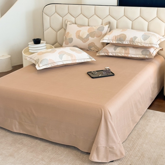 91家纺网 家纺一手货源 找家纺 雲归梦 2025新款纯棉加厚磨毛多规格磨毛四件套 乌木茶香米