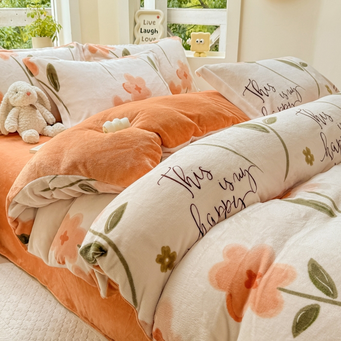 91家纺网 家纺一手货源 找家纺 （总）优姿家纺 2025新款高克重牛奶绒印花单被套