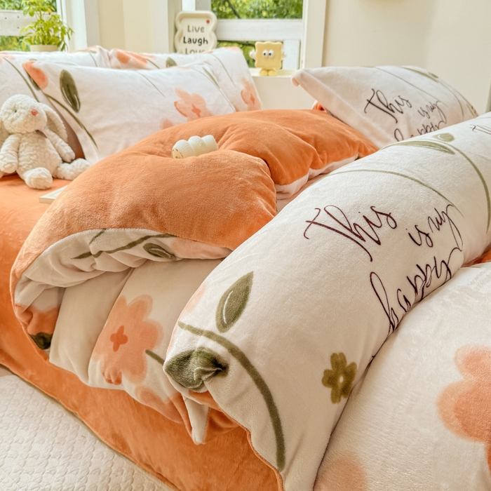 91家纺网 家纺一手货源 找家纺 （总）优姿家纺 2025新款高克重牛奶绒印花单被套