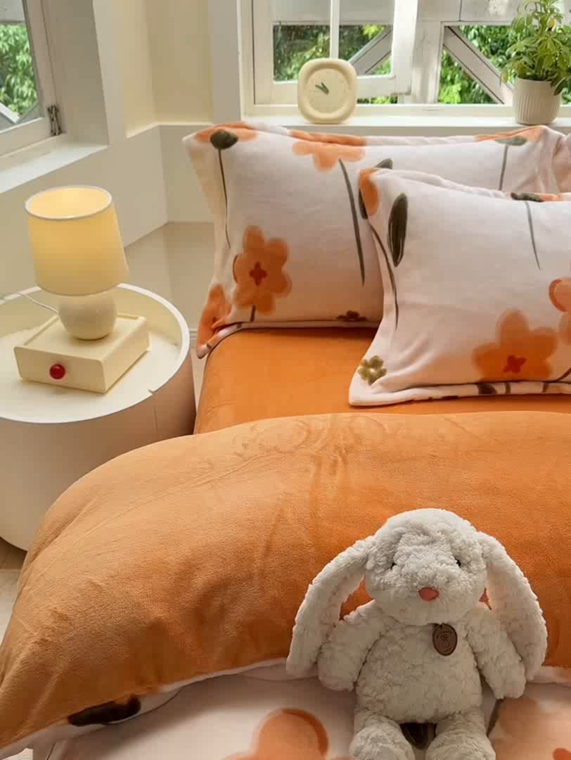 91家纺网 家纺一手货源 找家纺 （总）优姿家纺 2025新款高克重牛奶绒印花单被套