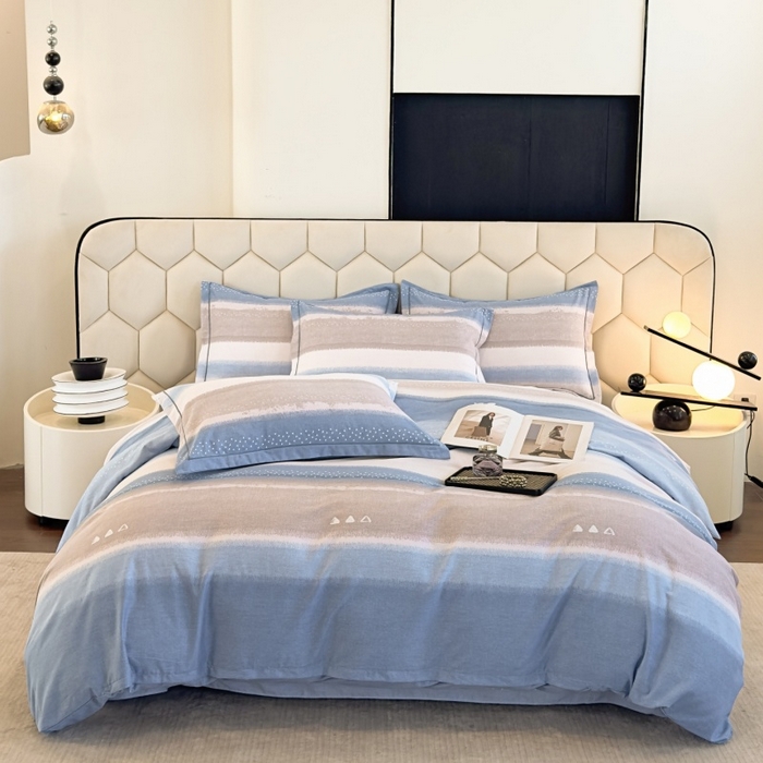 雲归梦 2025新款纯棉加厚磨毛多规格磨毛四件套 星空蓝