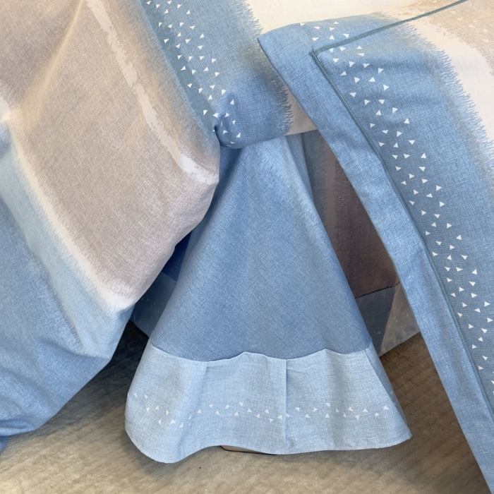 91家纺网 家纺一手货源 找家纺 雲归梦 2025新款纯棉加厚磨毛多规格磨毛四件套 星空蓝