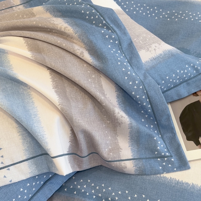 91家纺网 家纺一手货源 找家纺 雲归梦 2025新款纯棉加厚磨毛多规格磨毛四件套 星空蓝