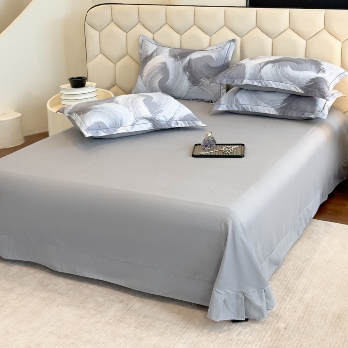 91家纺网 家纺一手货源 找家纺 雲归梦 2025新款纯棉加厚磨毛多规格磨毛四件套 旋风蓝