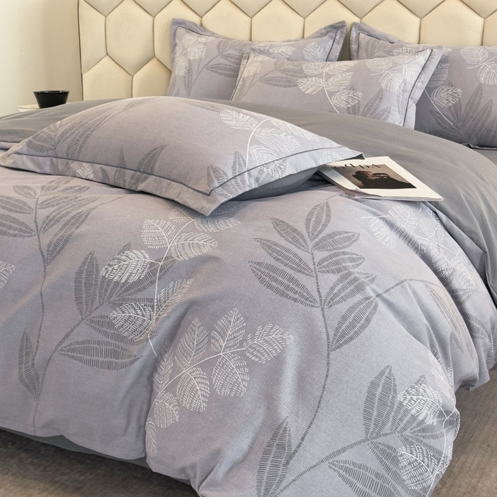 91家纺网 家纺一手货源 找家纺 雲归梦 2025新款纯棉加厚磨毛多规格磨毛四件套 云亭山野灰