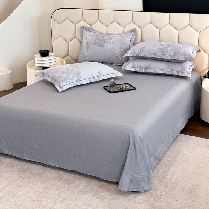 91家纺网 家纺一手货源 找家纺 雲归梦 2025新款纯棉加厚磨毛多规格磨毛四件套 云亭山野灰