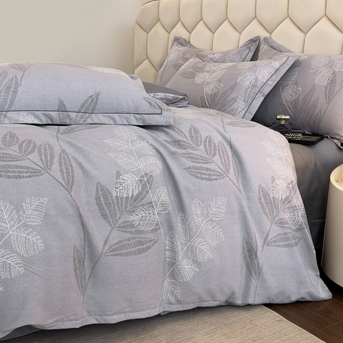 91家纺网 家纺一手货源 找家纺 雲归梦 2025新款纯棉加厚磨毛多规格磨毛四件套 云亭山野灰