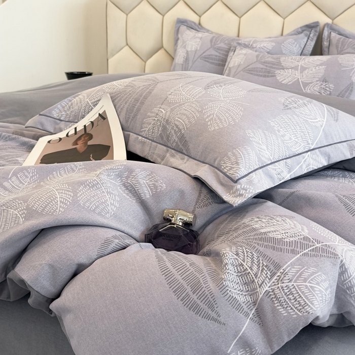 91家纺网 家纺一手货源 找家纺 雲归梦 2025新款纯棉加厚磨毛多规格磨毛四件套 云亭山野灰