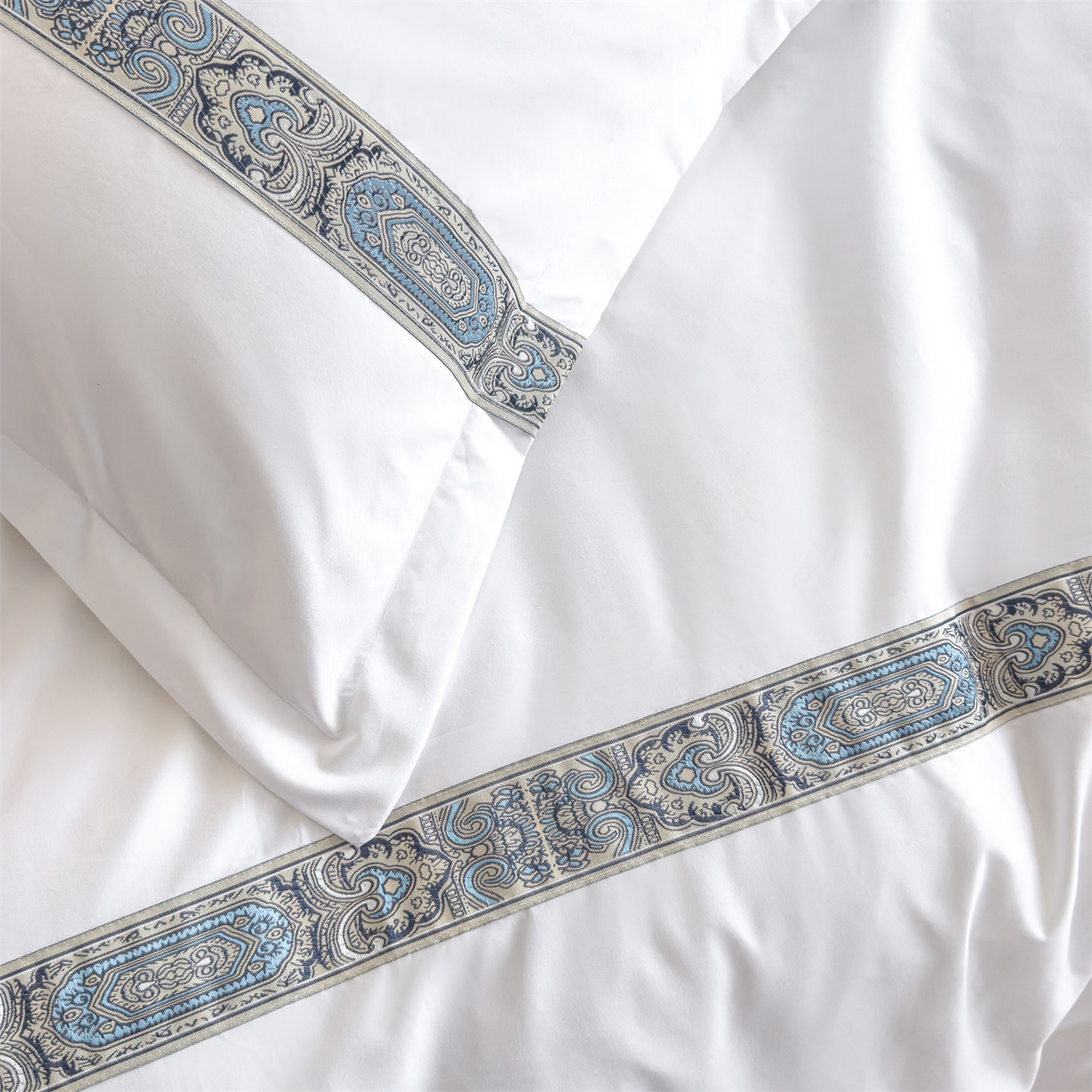 91家纺网 家纺一手货源 找家纺 梦庭帛美 2025新款酒店布草宾馆刺绣磨毛四件套 云织