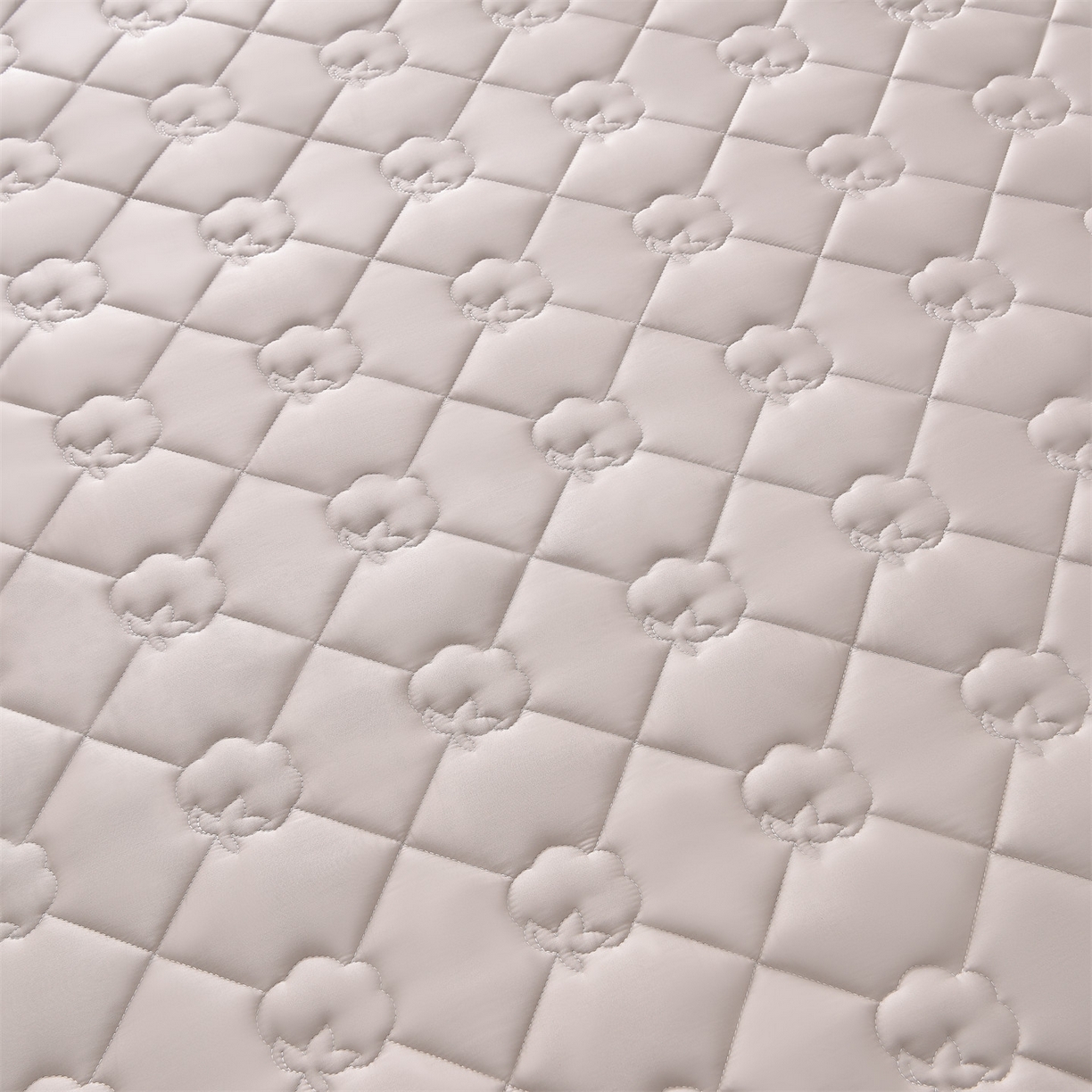 91家纺网 家纺一手货源 找家纺 金鹰 2025新款全棉50S夹棉抗菌防螨床笠加厚床笠席梦思保护套 灰色