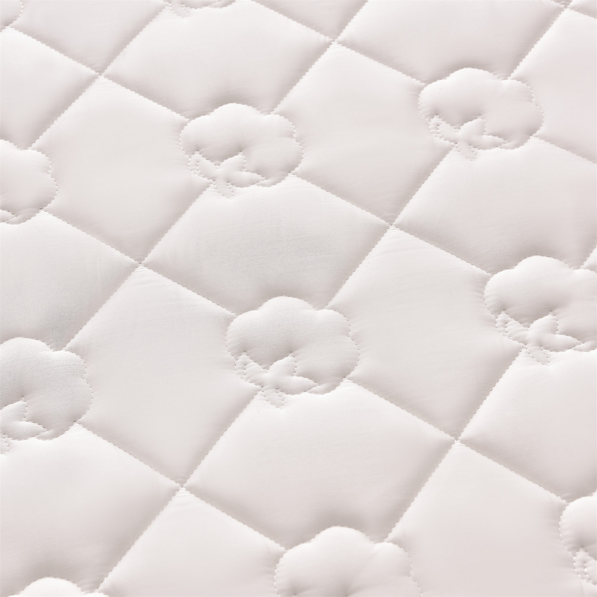 91家纺网 家纺一手货源 找家纺 金鹰 2025新款全棉50S夹棉抗菌防螨床笠加厚床笠席梦思保护套 珍珠白