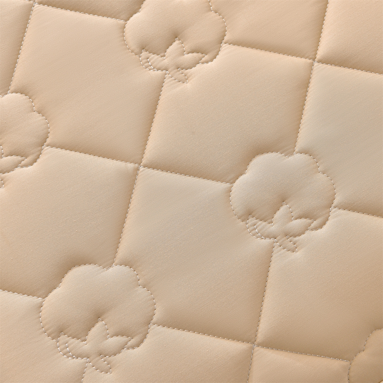 91家纺网 家纺一手货源 找家纺 金鹰 2025新款全棉50S夹棉抗菌防螨床笠加厚床笠席梦思保护套 卡其