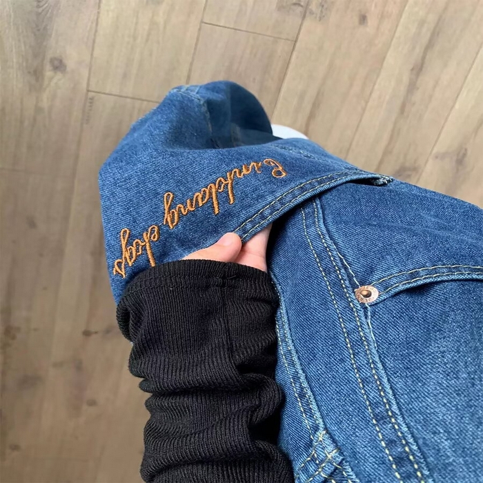 91家纺网 家纺一手货源 找家纺 （总）洛兰沙家居馆【只代发】【只代发】 2025新款只代发美式复古街头设计感廓形弯刀牛仔裤女秋季宽松阔腿拖地长裤镰刀裤批发20