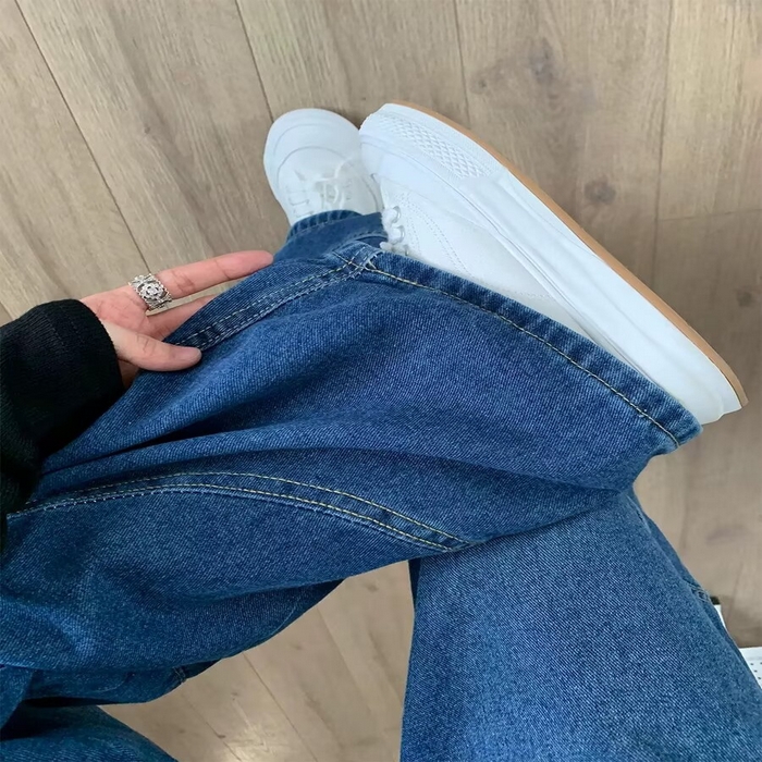 91家纺网 家纺一手货源 找家纺 （总）洛兰沙家居馆【只代发】【只代发】 2025新款只代发美式复古街头设计感廓形弯刀牛仔裤女秋季宽松阔腿拖地长裤镰刀裤批发20