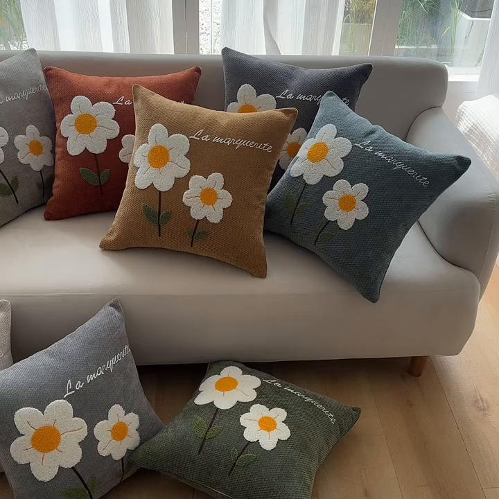 91家纺网 家纺一手货源 找家纺 （总）新奇异 2025新款毛巾绣抱枕