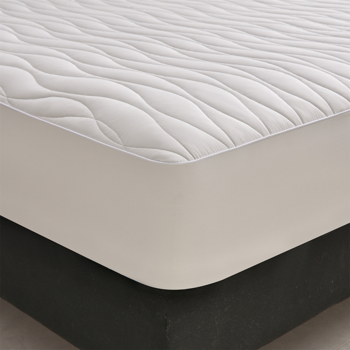 91家纺网 家纺一手货源 找家纺 （总）金鹰 2025新款全棉50S抗菌防螨夹棉防水床笠席梦思保护套床垫套