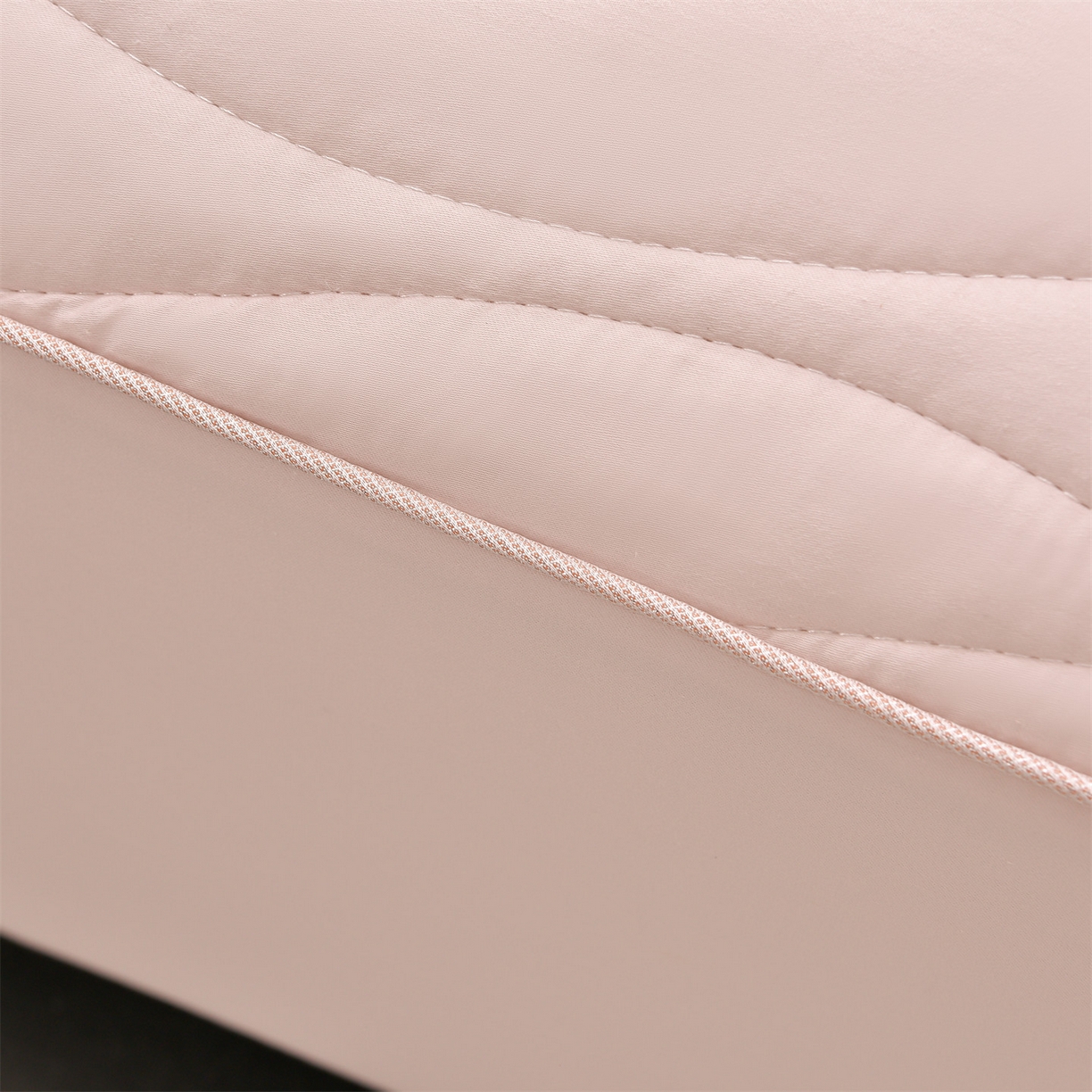 91家纺网 家纺一手货源 找家纺 金鹰 2025新款全棉50S抗菌防螨夹棉防水床笠席梦思保护套床垫套 波浪纹-粉色