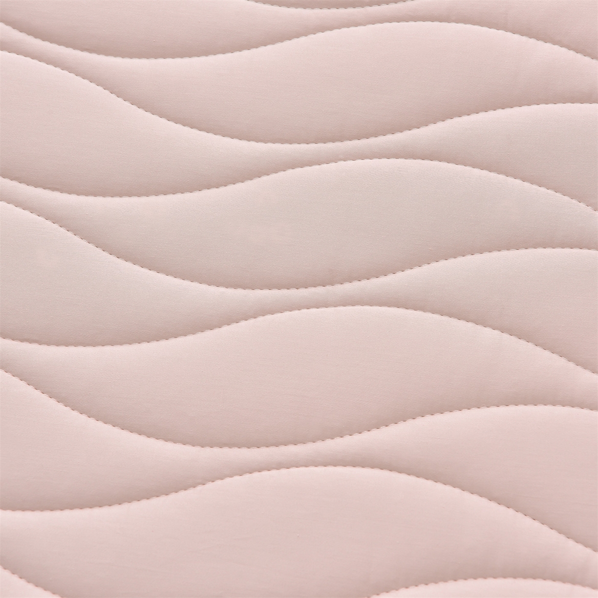 91家纺网 家纺一手货源 找家纺 金鹰 2025新款全棉50S抗菌防螨夹棉防水床笠席梦思保护套床垫套 波浪纹-粉色