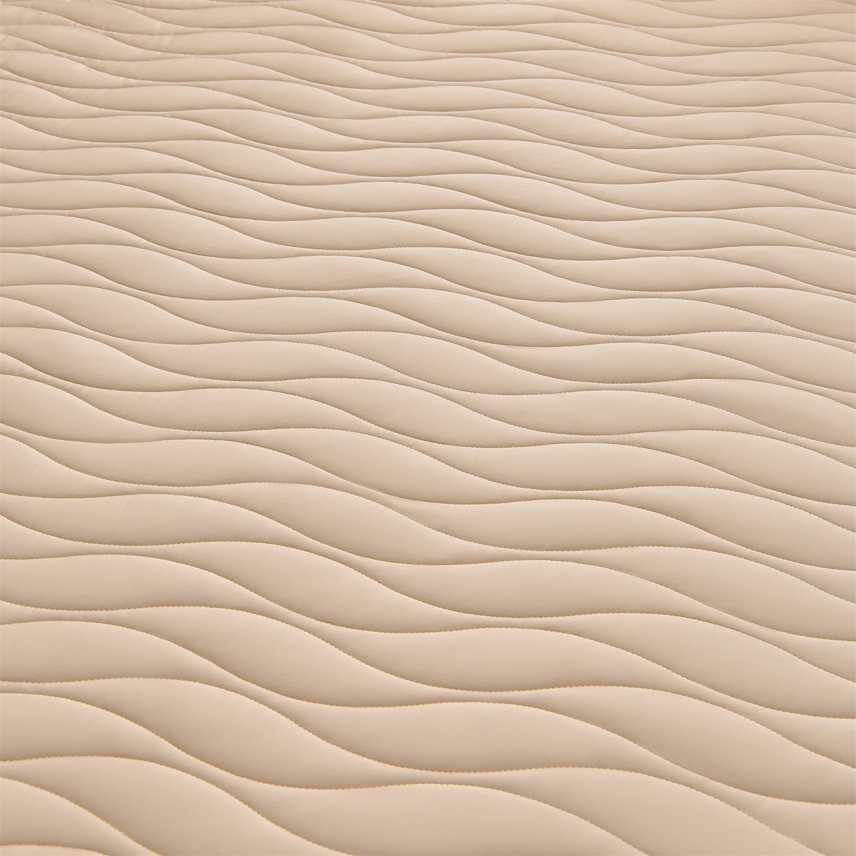 91家纺网 家纺一手货源 找家纺 金鹰 2025新款全棉50S抗菌防螨夹棉防水床笠席梦思保护套床垫套 波浪纹-卡其