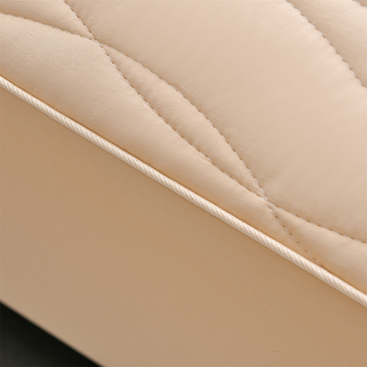 91家纺网 家纺一手货源 找家纺 金鹰 2025新款全棉50S抗菌防螨夹棉防水床笠席梦思保护套床垫套 波浪纹-卡其