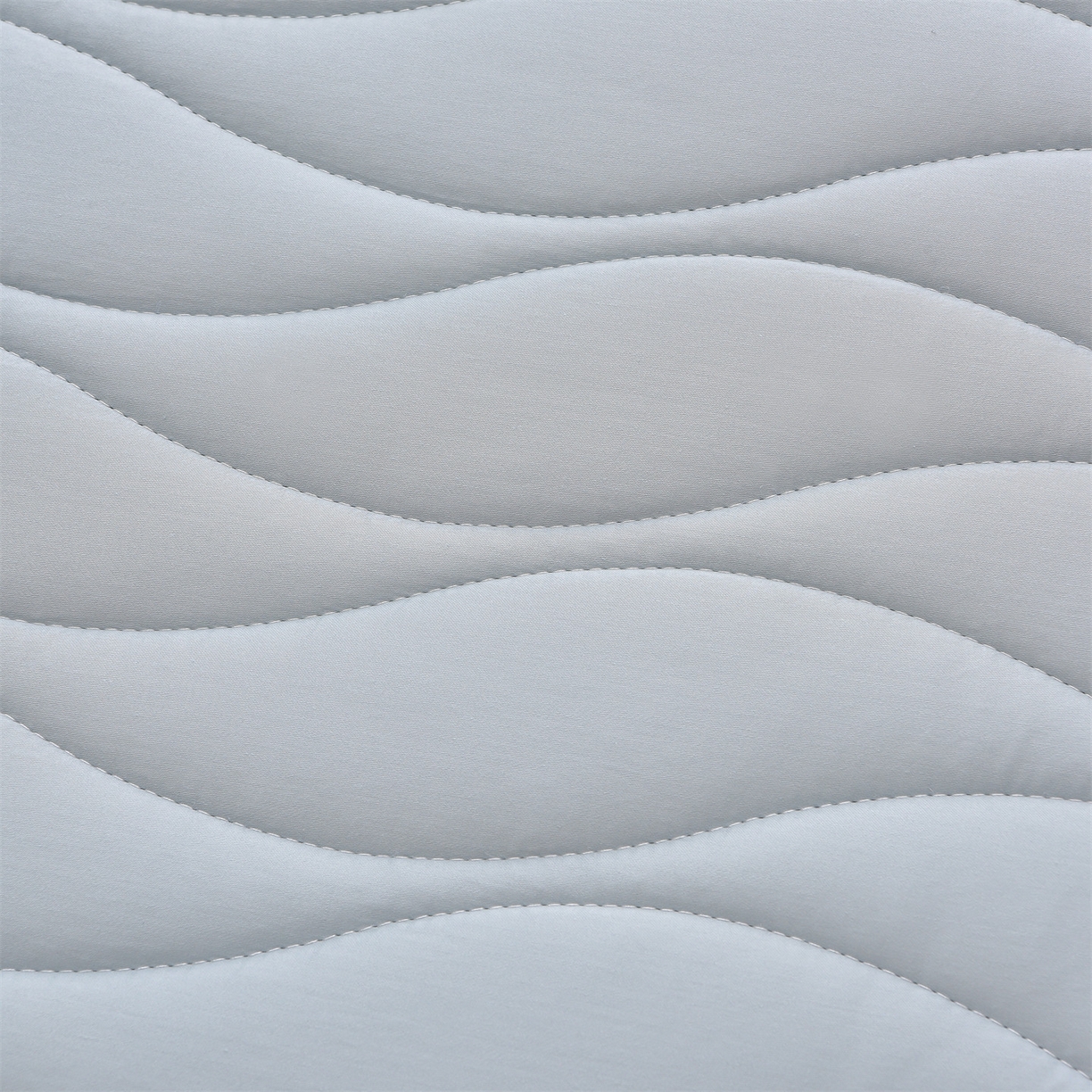 91家纺网 家纺一手货源 找家纺 金鹰 2025新款全棉50S抗菌防螨夹棉防水床笠席梦思保护套床垫套 波浪纹-浅兰