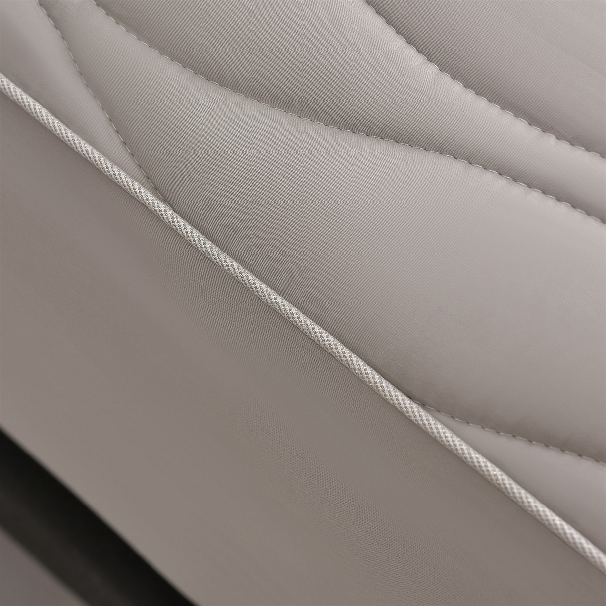 91家纺网 家纺一手货源 找家纺 金鹰 2025新款全棉50S抗菌防螨夹棉防水床笠席梦思保护套床垫套 波浪纹-浅灰