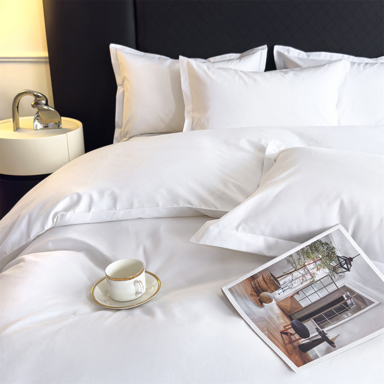 91家纺网 家纺一手货源 找家纺 （总）梦庭帛美 2025新款酒店布草纯磨毛四件套跨境外贸