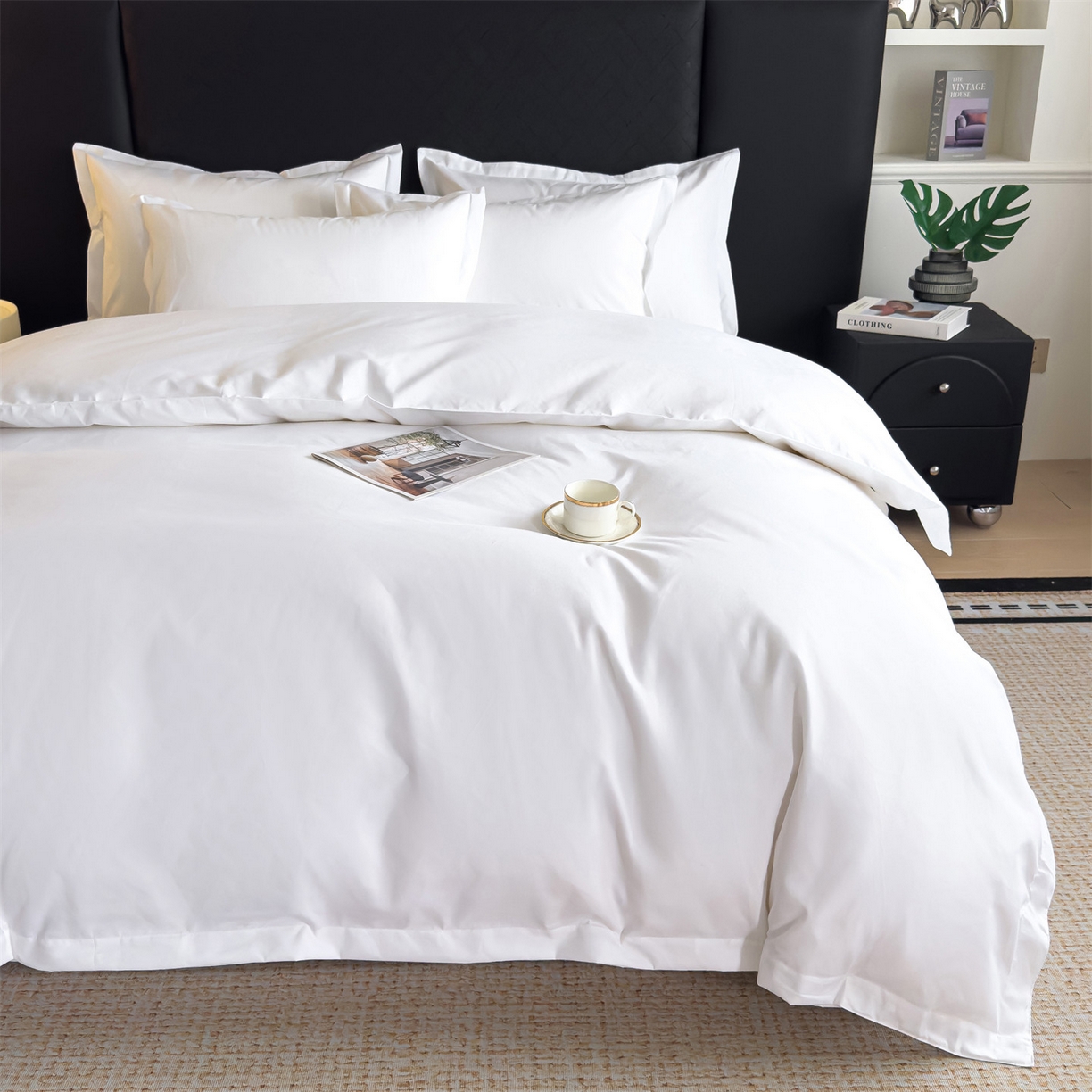 91家纺网 家纺一手货源 找家纺 （总）梦庭帛美 2025新款酒店布草纯磨毛四件套跨境外贸