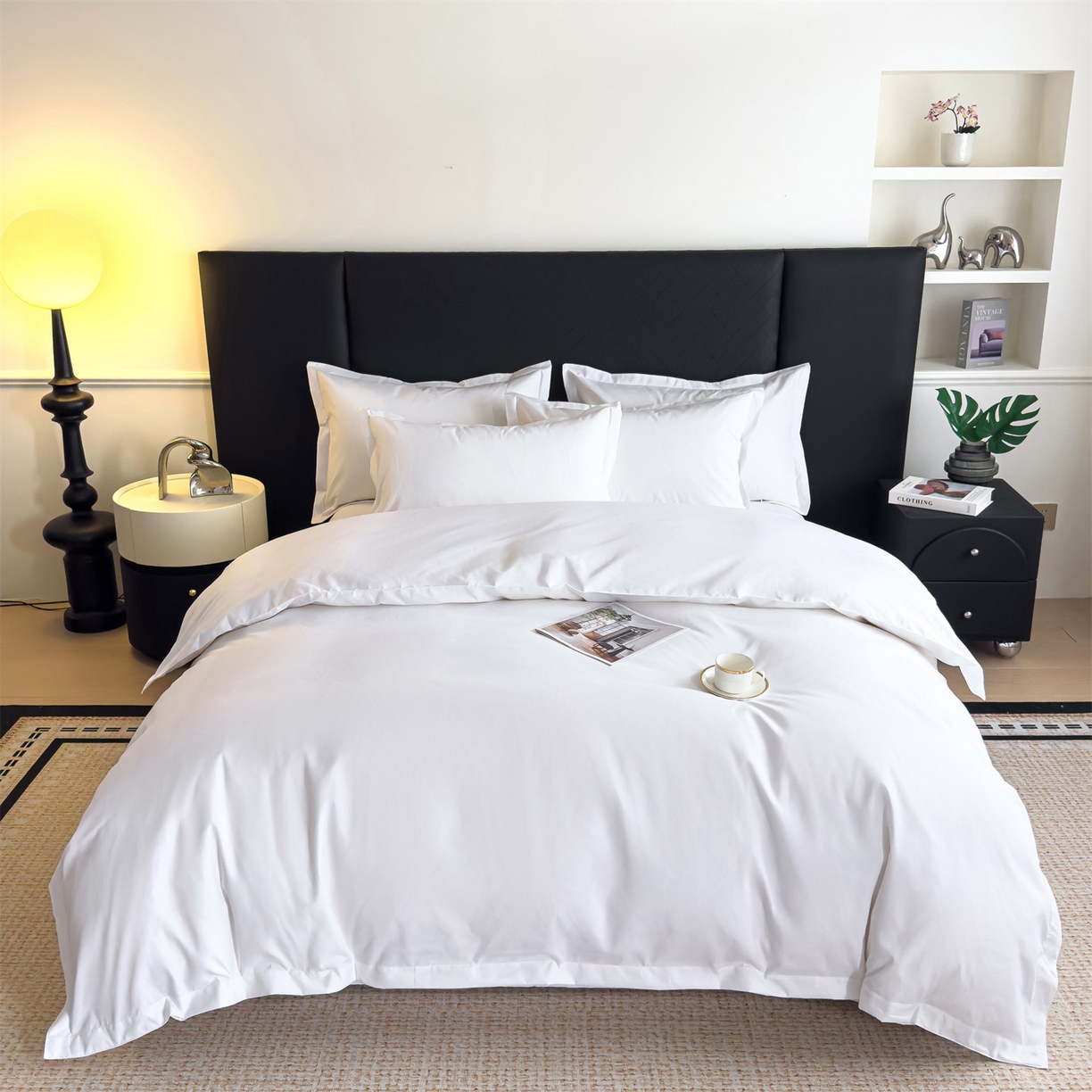 91家纺网 家纺一手货源 找家纺 （总）梦庭帛美 2025新款酒店布草纯磨毛四件套跨境外贸