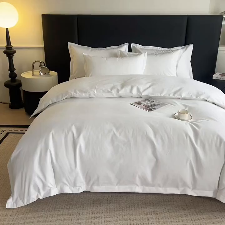 91家纺网 家纺一手货源 找家纺 （总）梦庭帛美 2025新款酒店布草纯磨毛四件套跨境外贸