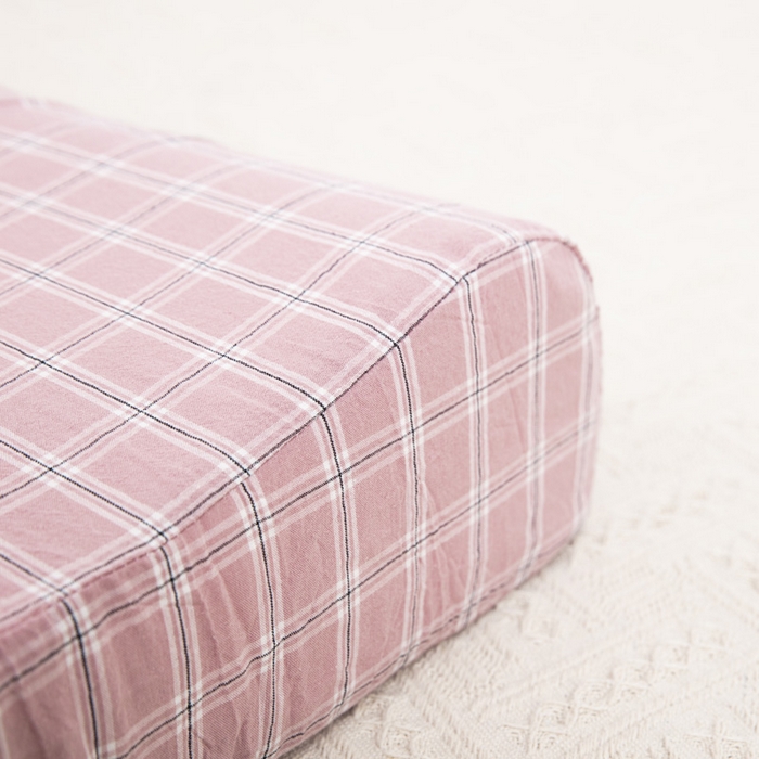 91家纺网 家纺一手货源 找家纺 大黄蜂家居家纺 2025新款纯棉水洗棉乳胶枕套 布丁粉