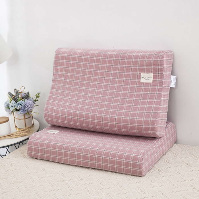 91家纺网 家纺一手货源 找家纺 大黄蜂家居家纺 2025新款纯棉水洗棉乳胶枕套 布丁粉