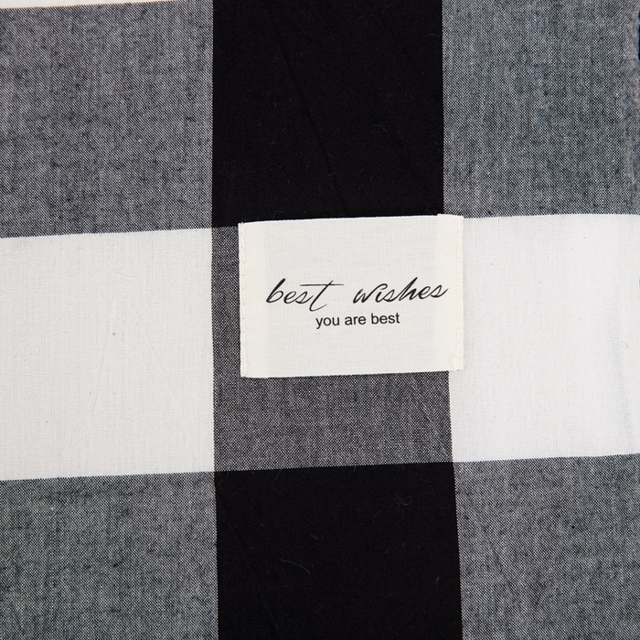 91家纺网 家纺一手货源 找家纺 大黄蜂家居家纺 2025新款纯棉水洗棉乳胶枕套 黑白格