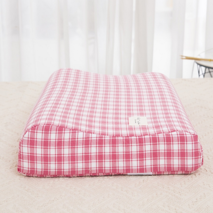 91家纺网 家纺一手货源 找家纺 大黄蜂家居家纺 2025新款纯棉水洗棉乳胶枕套 清新粉