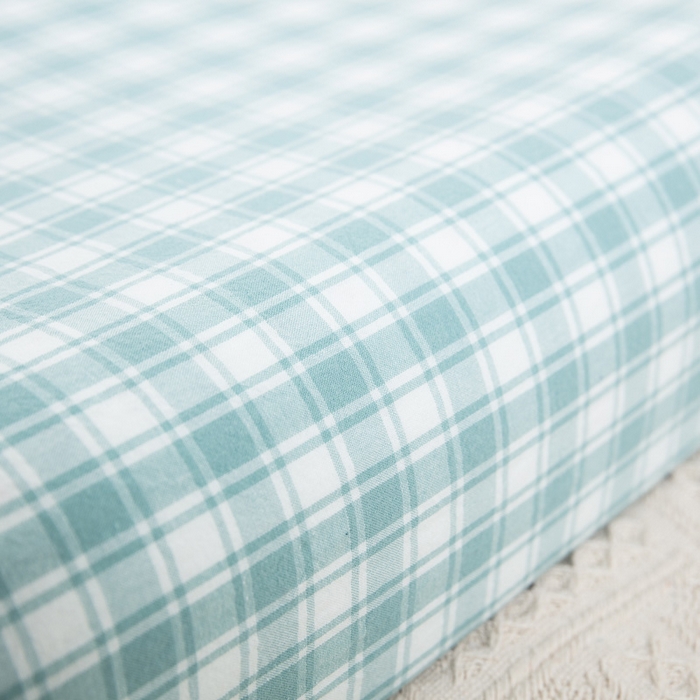 91家纺网 家纺一手货源 找家纺 大黄蜂家居家纺 2025新款纯棉水洗棉乳胶枕套 清新蓝