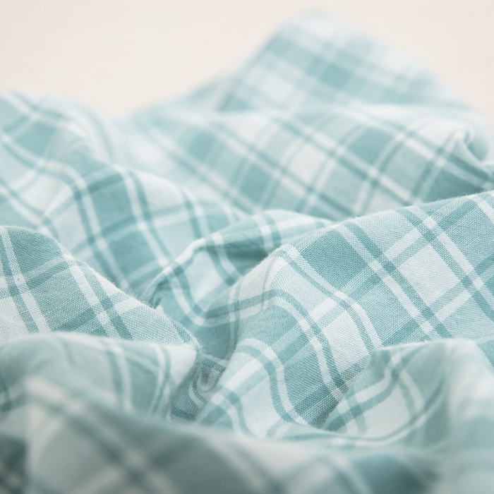 91家纺网 家纺一手货源 找家纺 大黄蜂家居家纺 2025新款纯棉水洗棉乳胶枕套 清新蓝