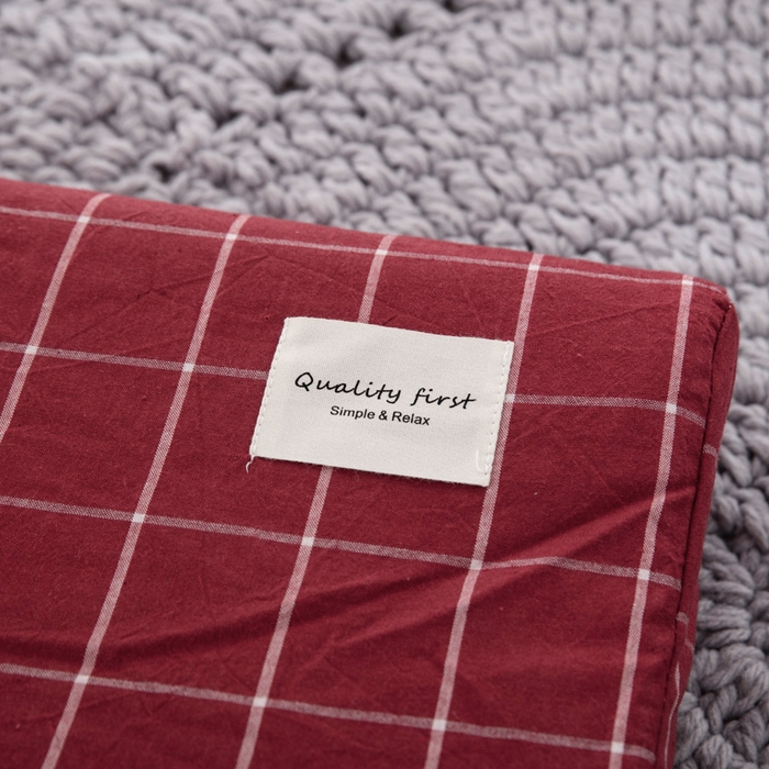 91家纺网 家纺一手货源 找家纺 大黄蜂家居家纺 2025新款纯棉水洗棉乳胶枕套 盛夏红