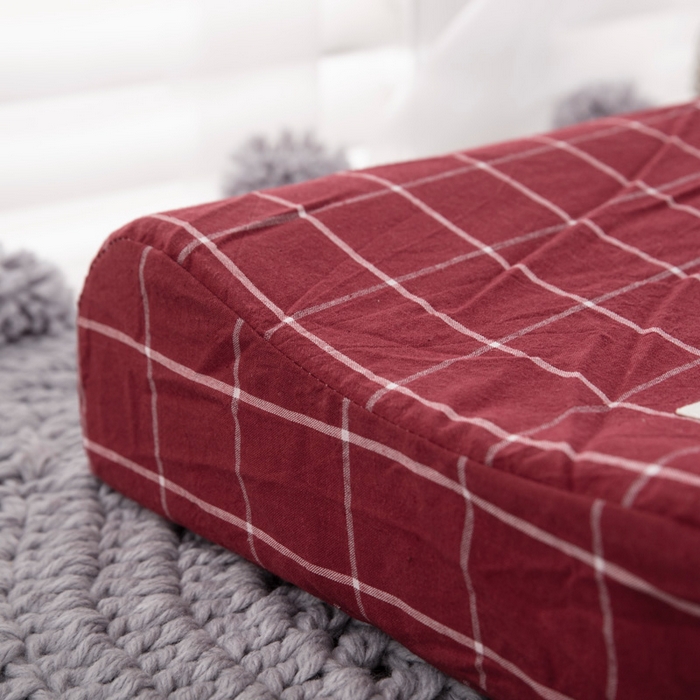 91家纺网 家纺一手货源 找家纺 大黄蜂家居家纺 2025新款纯棉水洗棉乳胶枕套 盛夏红