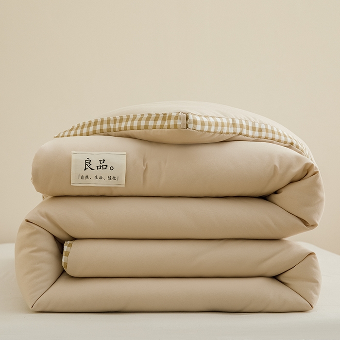 91家纺网 家纺一手货源 找家纺 （总）小叮当家纺仓储工厂店 2025新款无印风水洗磨毛立体大豆纤维被被子被芯